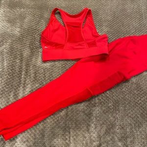 Fabletics Red 2 piece leggings set